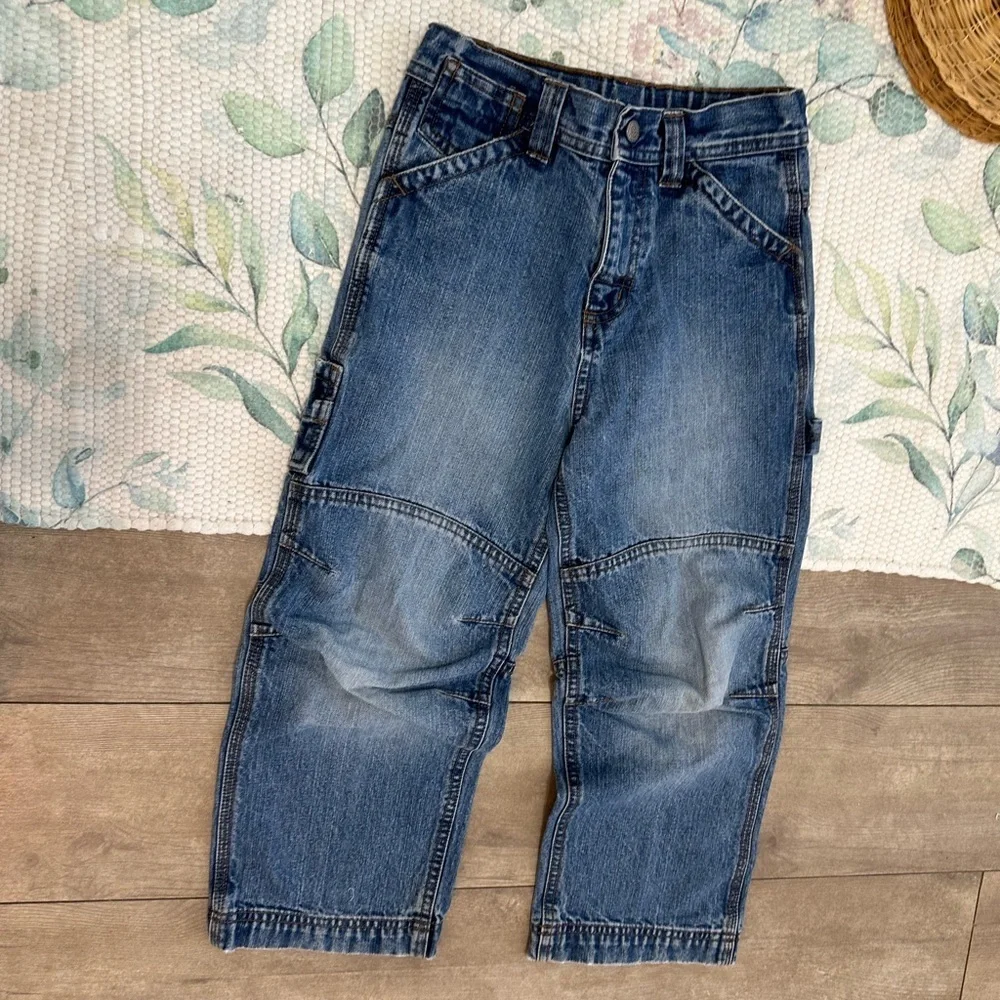 Vintage 90s Boys Carpenter Blue Jeans Arizona Jean Company Size 7